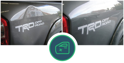 before and after of dent repair